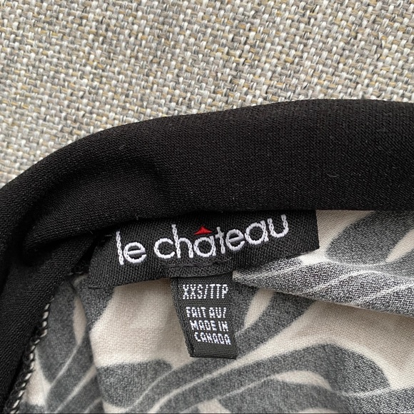 Le Chateau tan and black printed midi dress - Picture 3 of 3